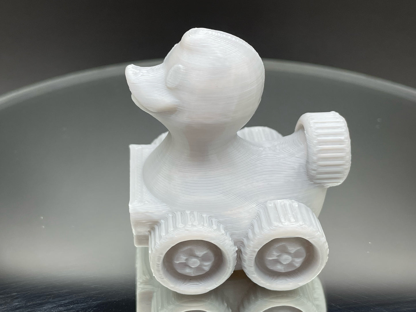 2 Inch Silver Zynith Color 3D Printed 4x4 Ducks for Duck Duck Jeep Ducking