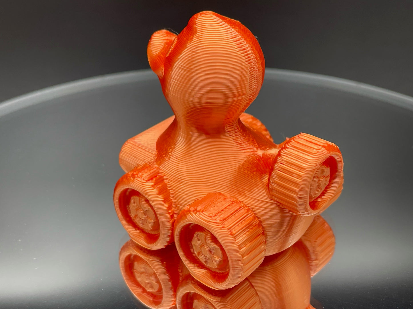 2 Inch Dragon Fire Orange 3D Printed 4x4 Ducks for Duck Duck Jeep Ducking