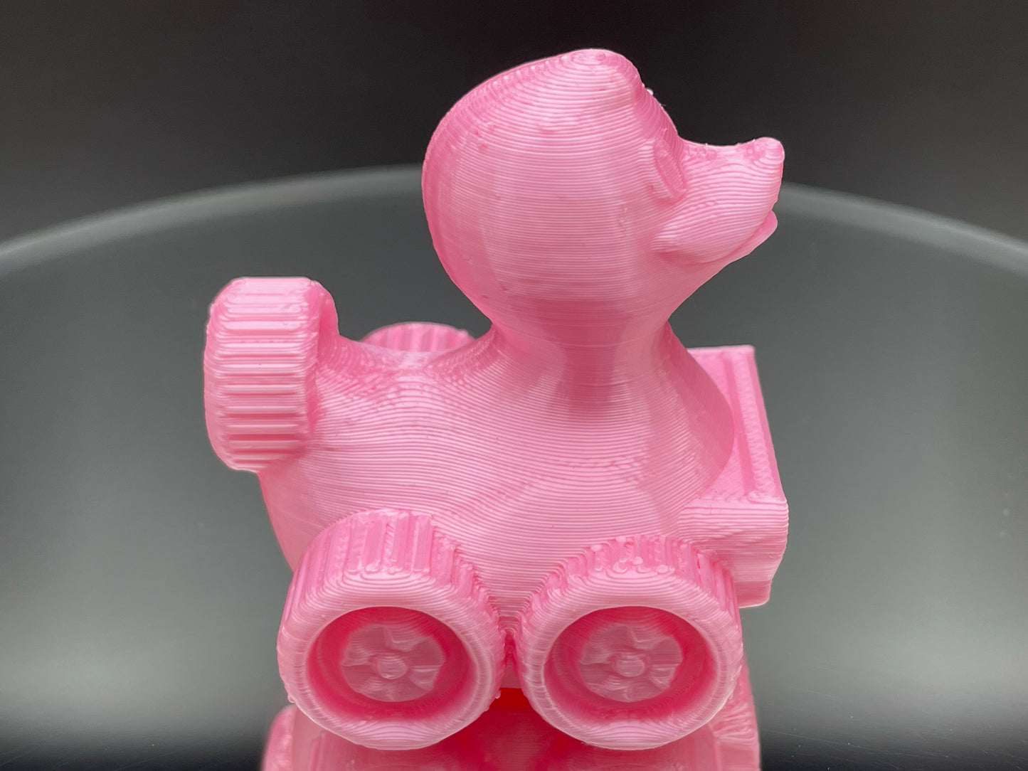 2 Inch Pink 3D Printed 4x4 Ducks for Duck Duck Jeep Ducking