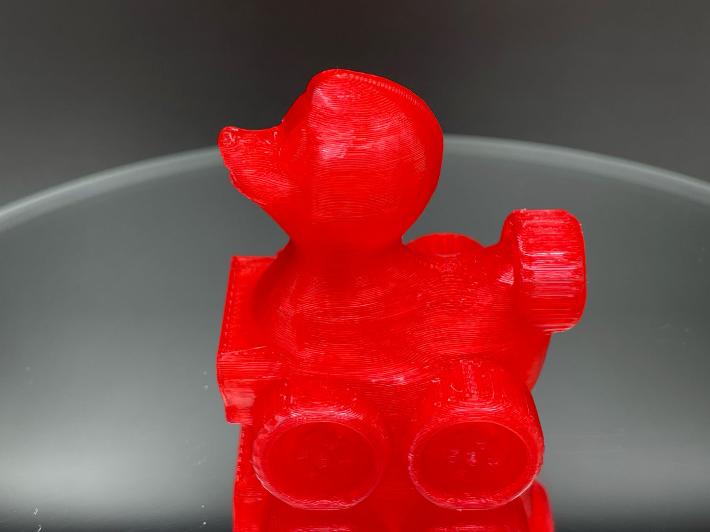 2 Inch Clear Red 3D Printed 4x4 Ducks for Duck Duck Jeep Ducking