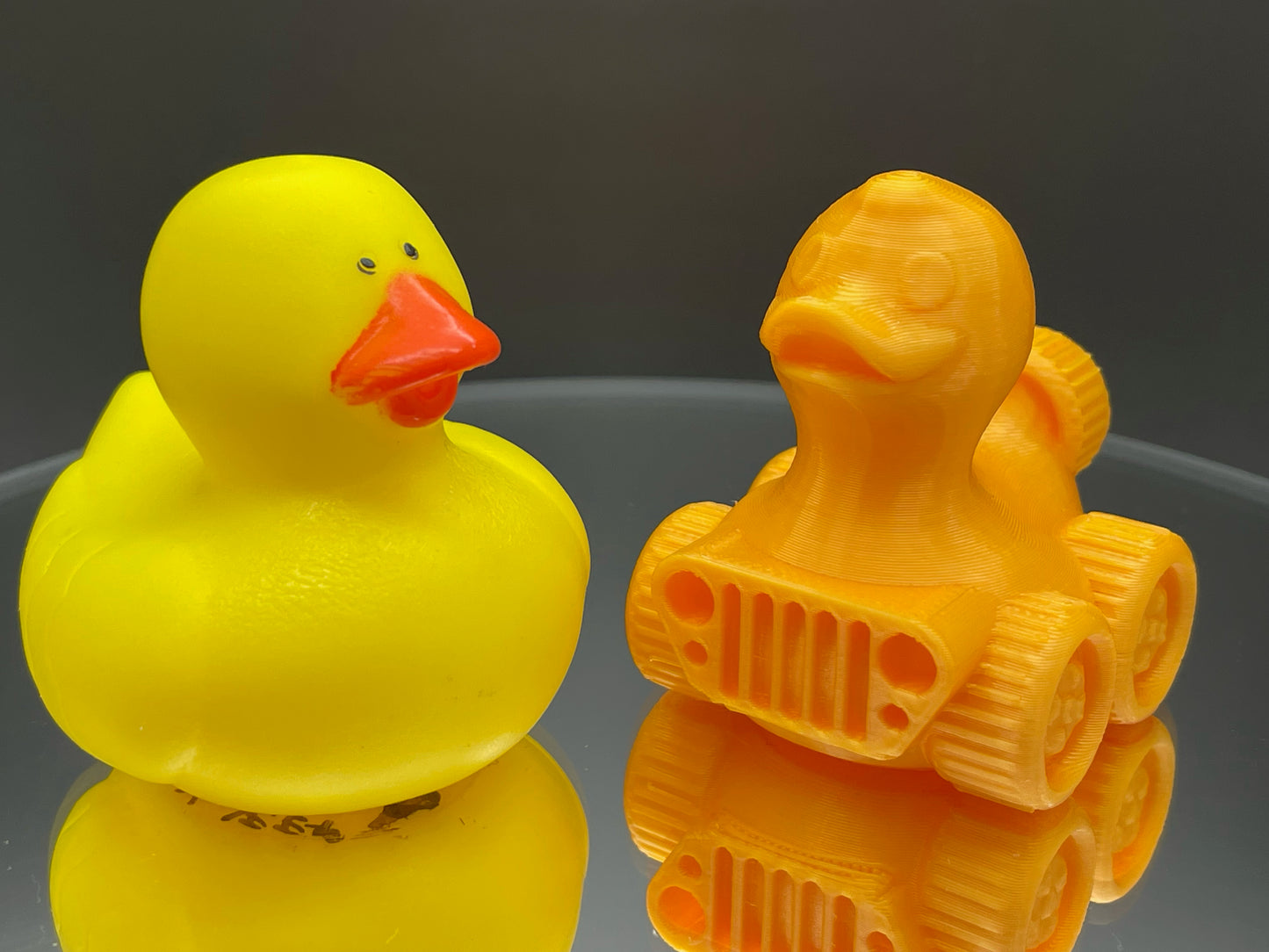 2 Inch Nacho Orange 3D Printed 4x4 Ducks for Duck Duck Jeep Ducking