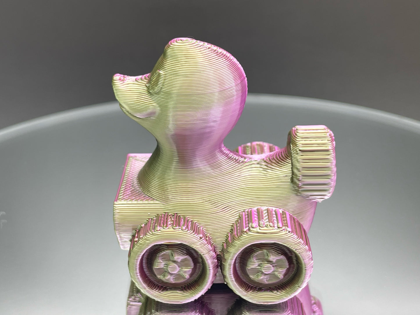 2 Inch Purple Chameleon 3D Printed 4x4 Ducks for Duck Duck Jeep Ducking