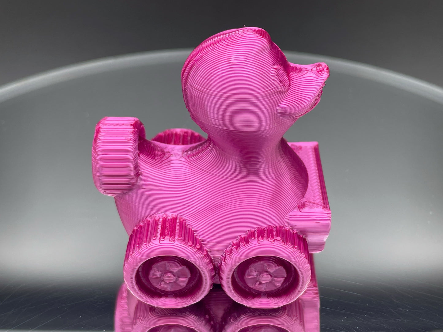 2 Inch Pink Tuscadero 3D Printed 4x4 Ducks for Duck Duck Jeep Ducking