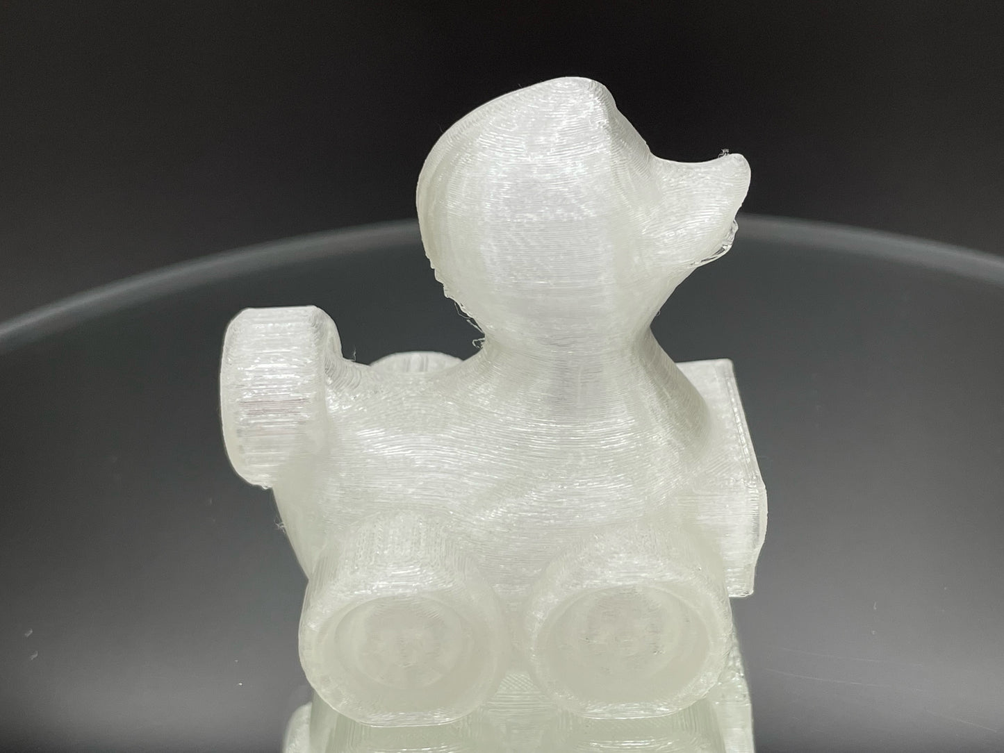 2 Inch Crystal Clear 3D Printed 4x4 Ducks for Duck Duck Jeep Ducking