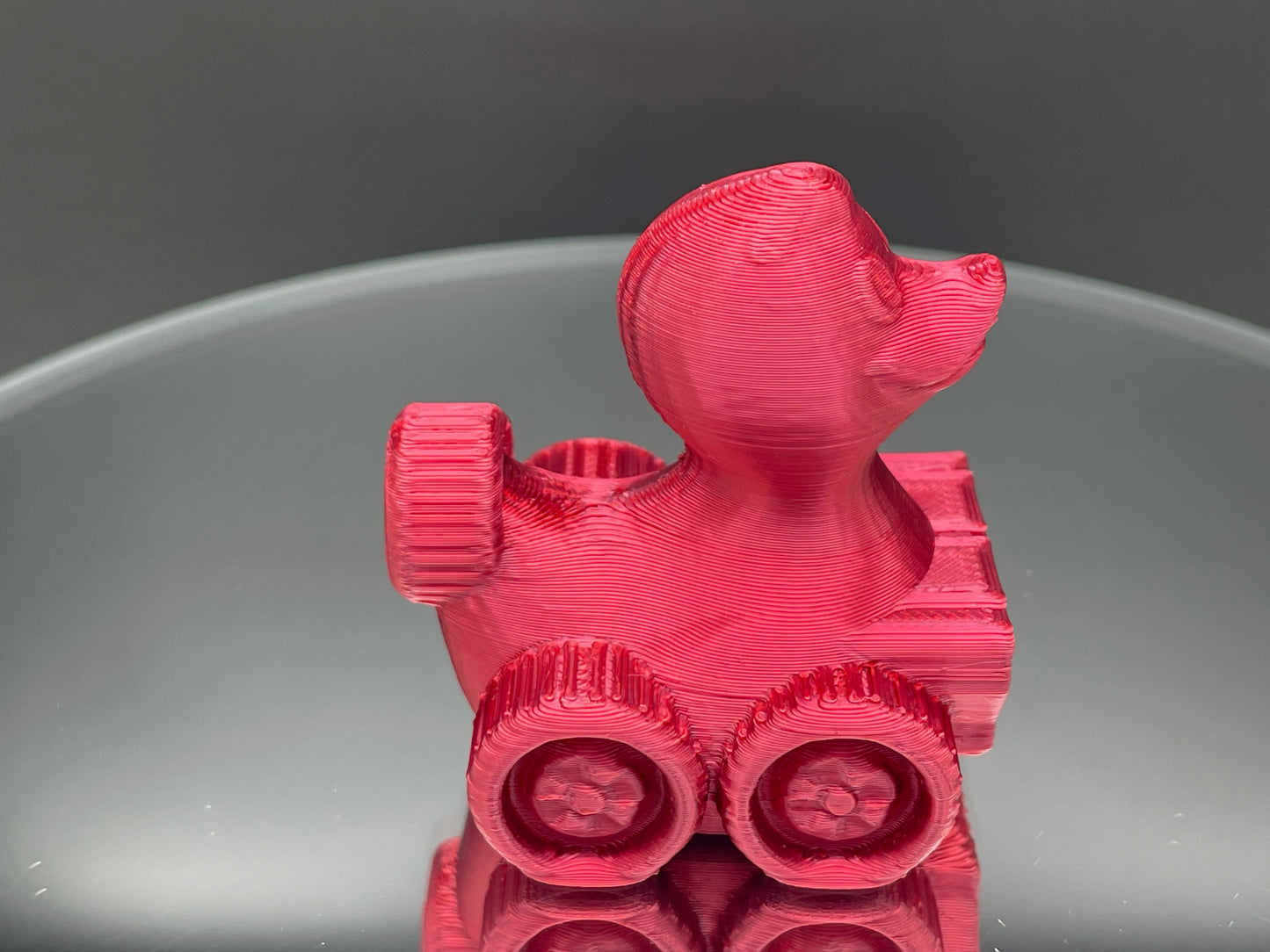 2 Inch Snazzberry Color 3D Printed 4x4 Ducks for Duck Duck Jeep Ducking