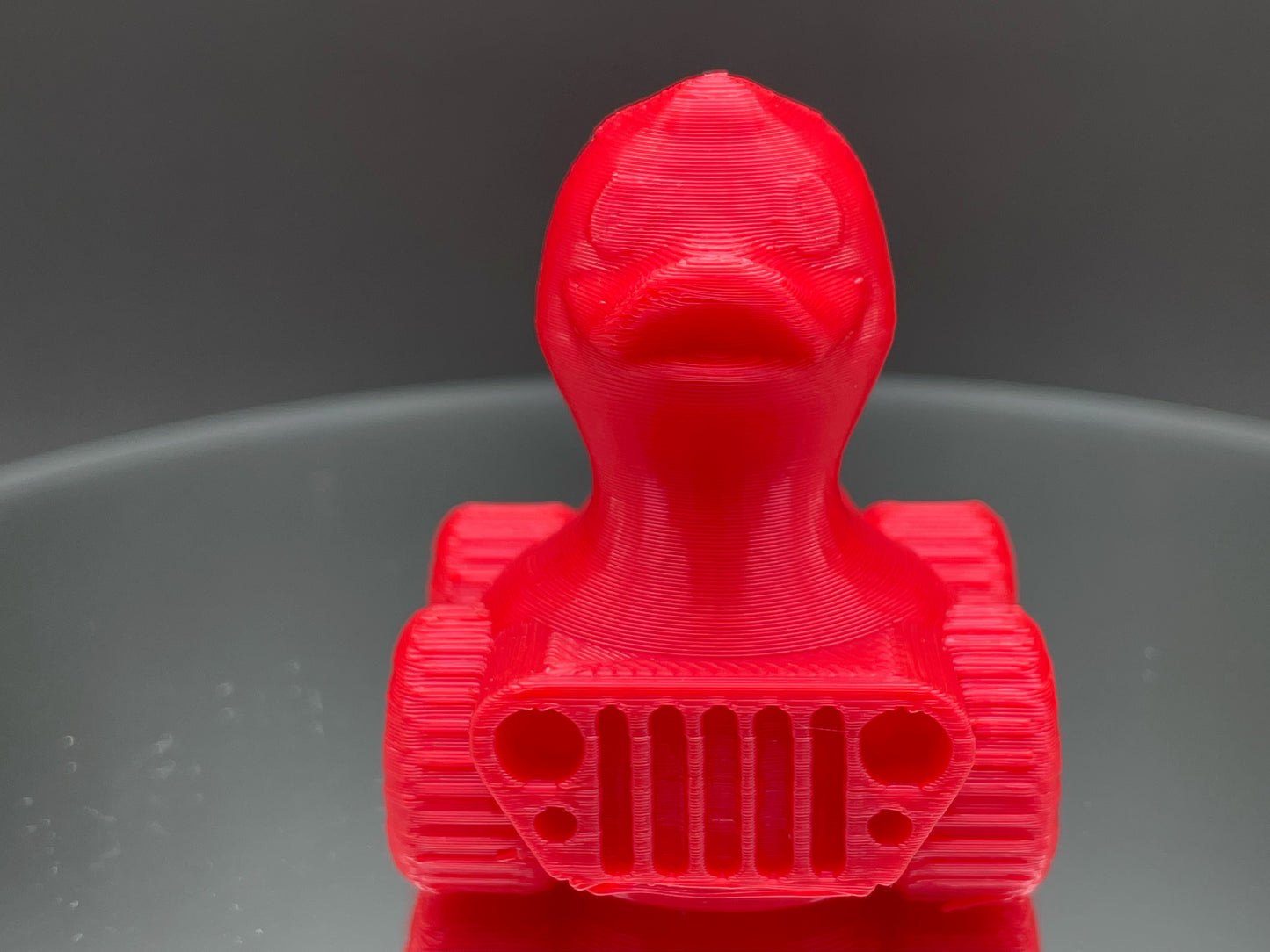 2 Inch Firecracker Red Color 3D Printed 4x4 Ducks for Duck Duck Jeep Ducking