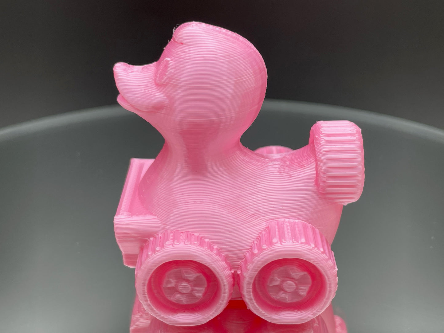 2 Inch Pink 3D Printed 4x4 Ducks for Duck Duck Jeep Ducking