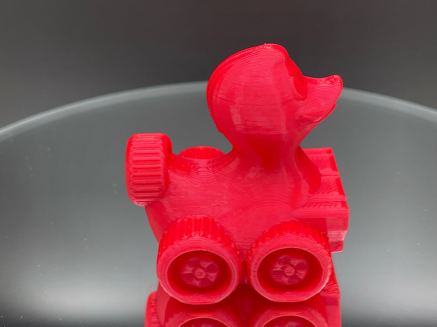 2 Inch Firecracker Red Color 3D Printed 4x4 Ducks for Duck Duck Jeep Ducking