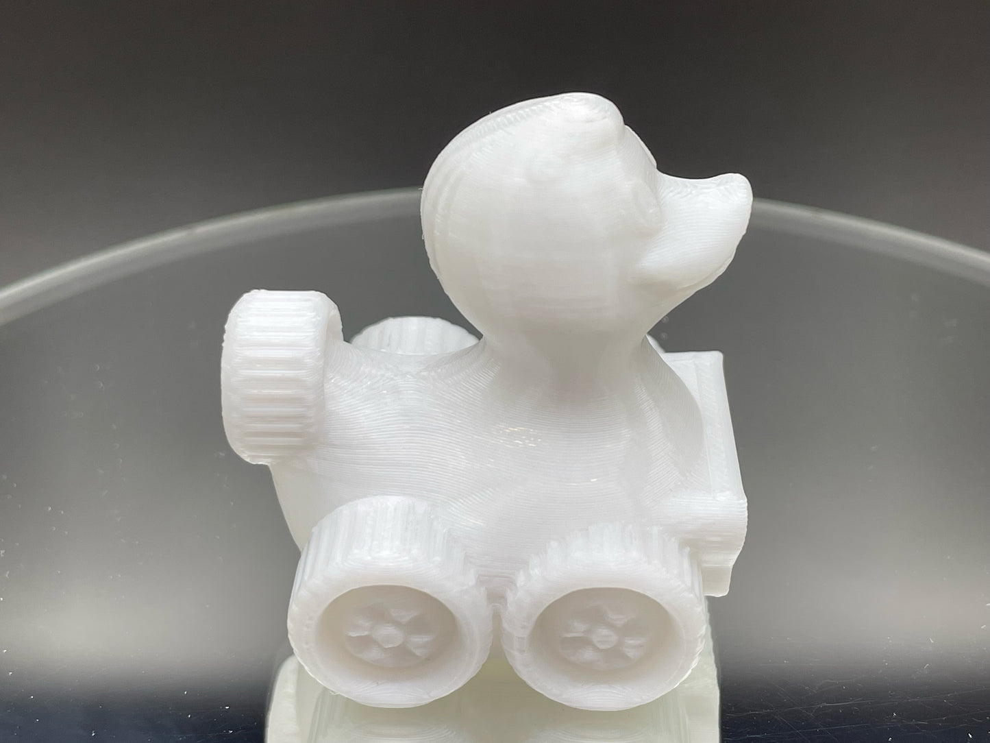 2 Inch Bright White Color 3D Printed 4x4 Ducks for Duck Duck Jeep Ducking