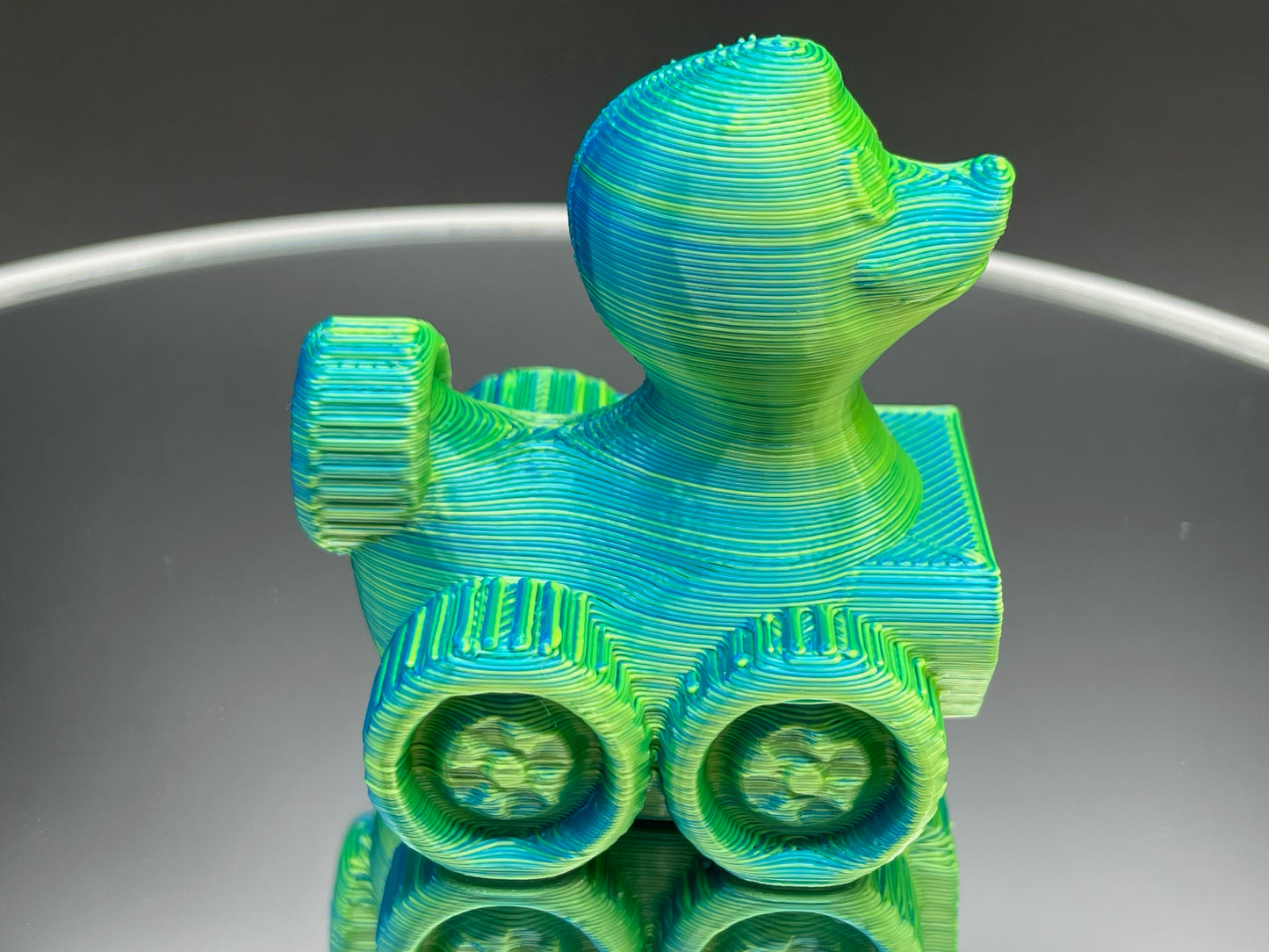 2 Inch Tie Dye 3D Printed 4x4 Ducks for Duck Duck Jeep Ducking