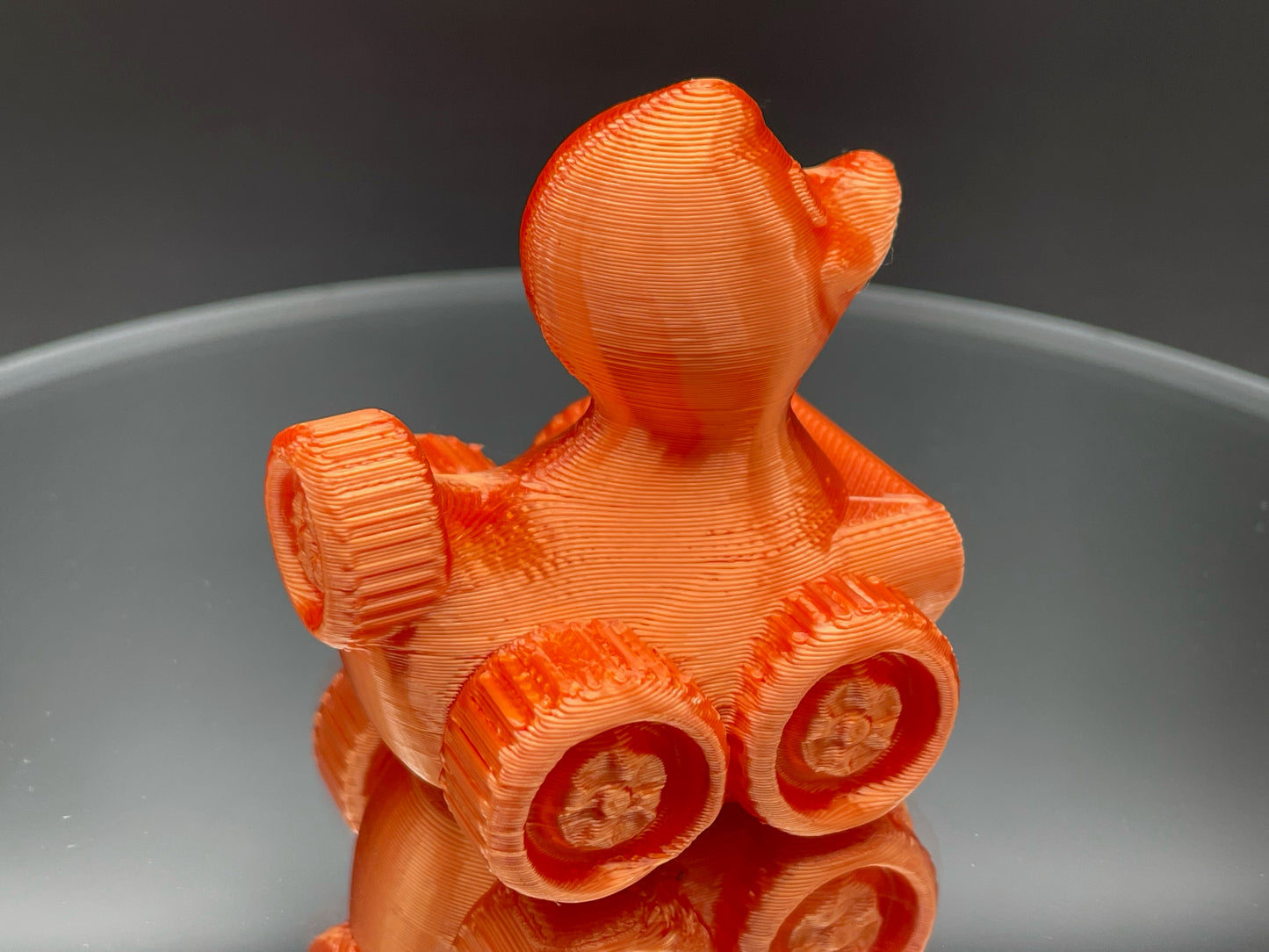 2 Inch Dragon Fire Orange 3D Printed 4x4 Ducks for Duck Duck Jeep Ducking