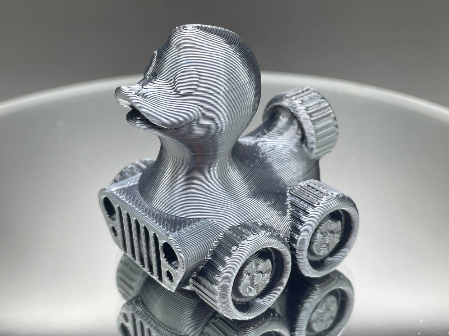 2 Inch Granite Crystal Color 3D Printed 4x4 Ducks for Duck Duck Jeep Ducking