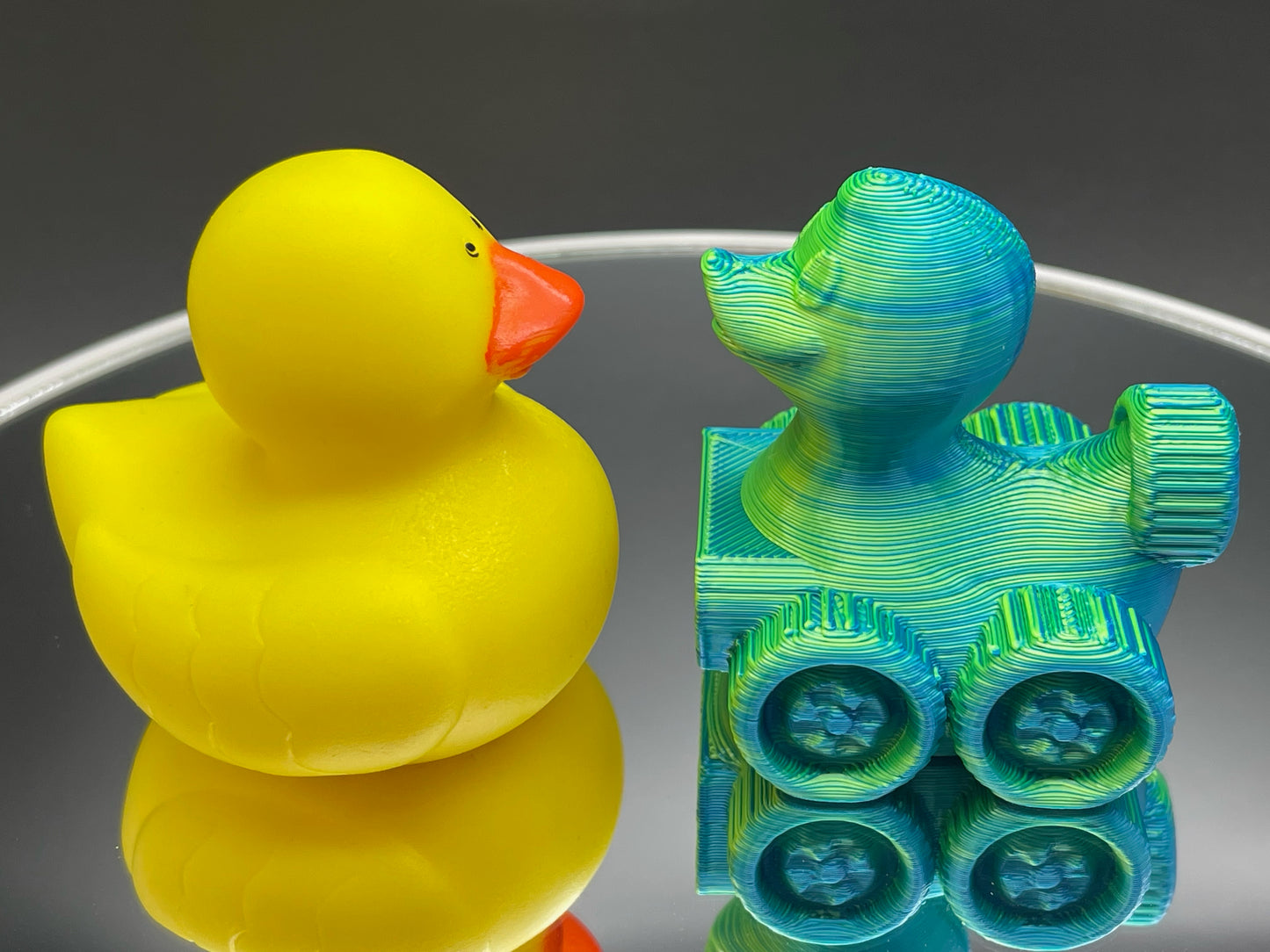 2 Inch Tie Dye 3D Printed 4x4 Ducks for Duck Duck Jeep Ducking