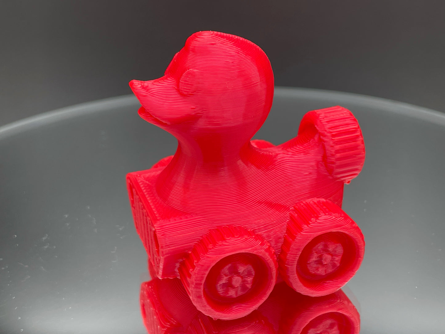 2 Inch Firecracker Red Color 3D Printed 4x4 Ducks for Duck Duck Jeep Ducking