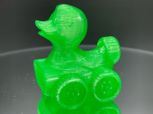 2 Inch Clear Green 3D Printed 4x4 Ducks for Duck Duck Jeep Ducking