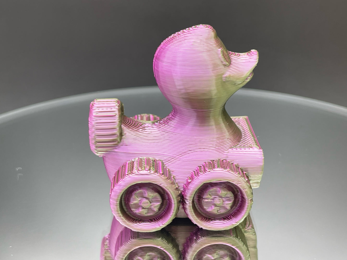 2 Inch Purple Chameleon 3D Printed 4x4 Ducks for Duck Duck Jeep Ducking