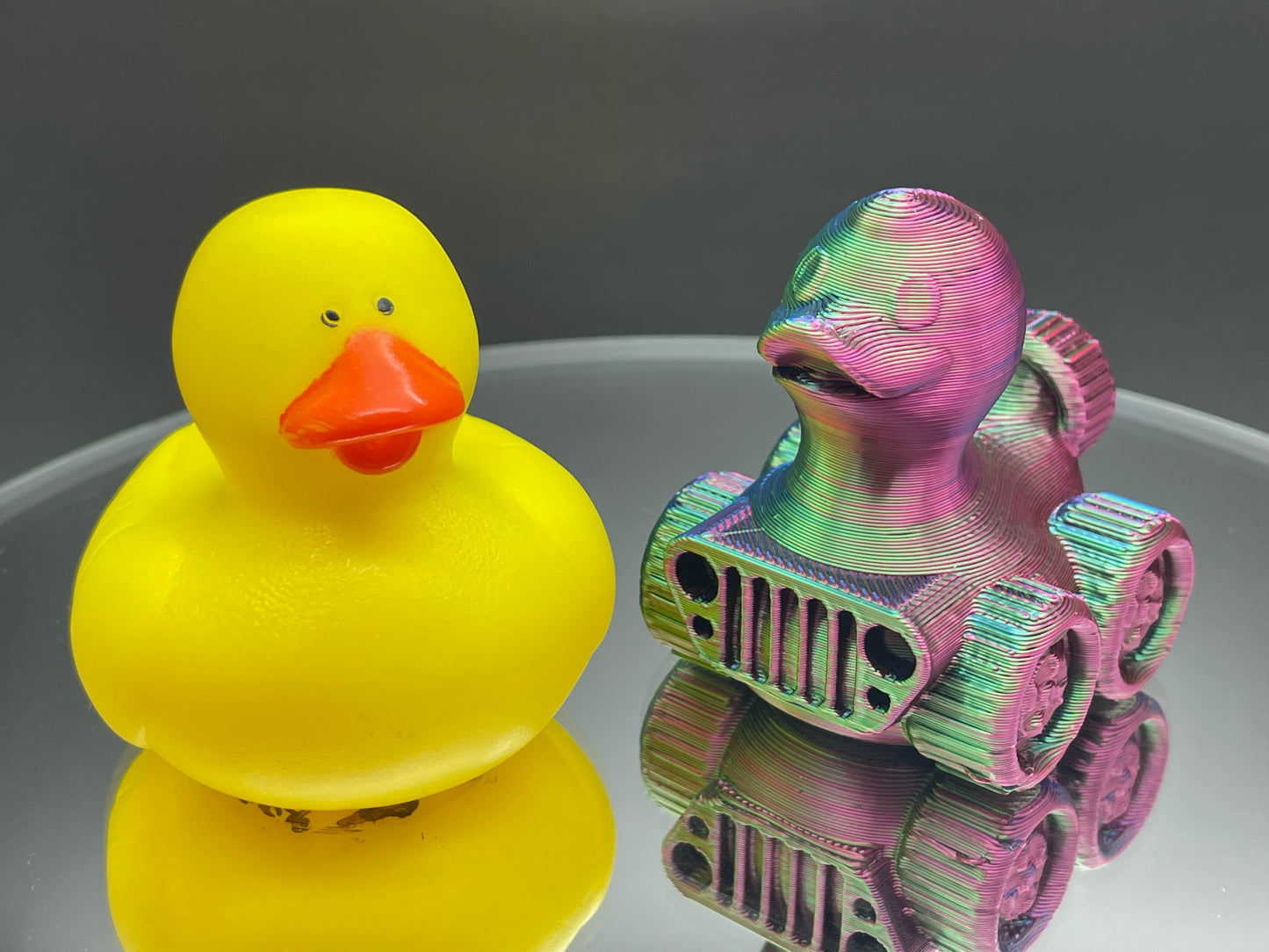 2 Inch Magic Color 3D Printed 4x4 Ducks for Duck Duck Jeep Ducking