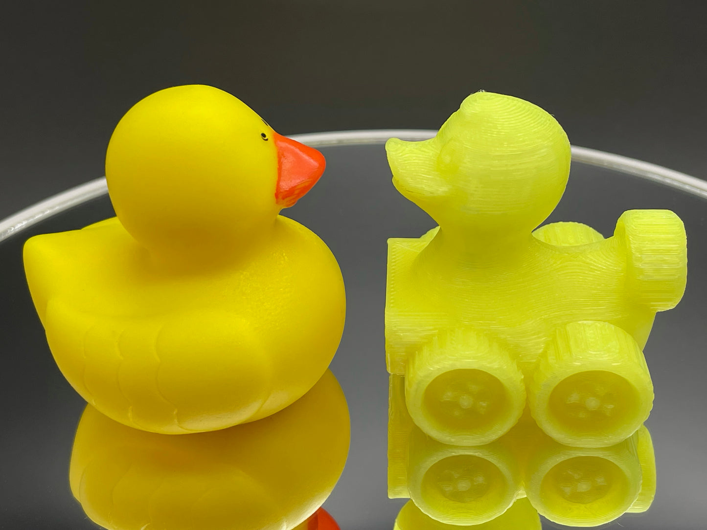 2 Inch Color Changing Orange to Yellow 3D Printed 4x4 Ducks for Duck Duck Jeep Ducking