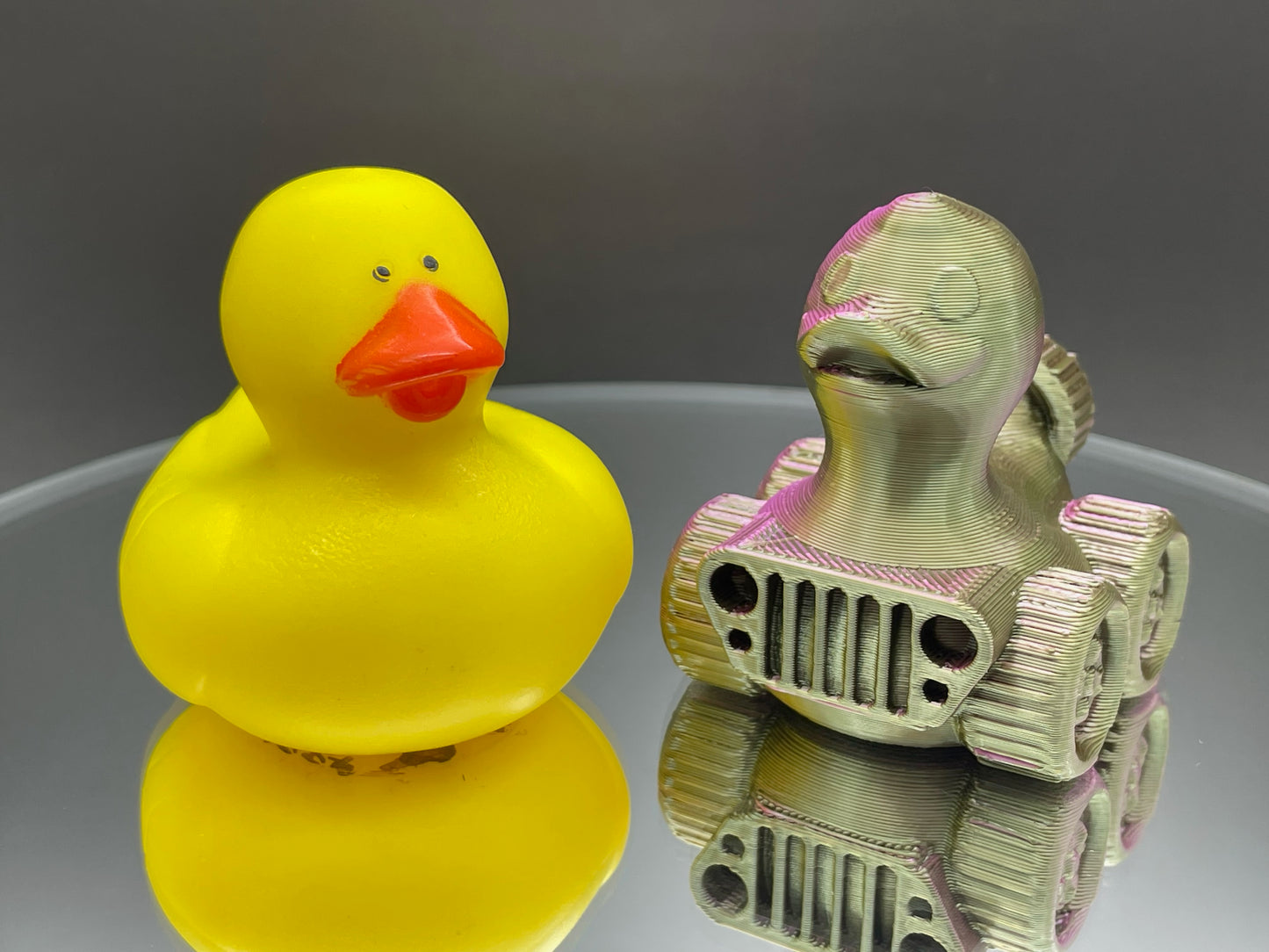 2 Inch Purple Chameleon 3D Printed 4x4 Ducks for Duck Duck Jeep Ducking