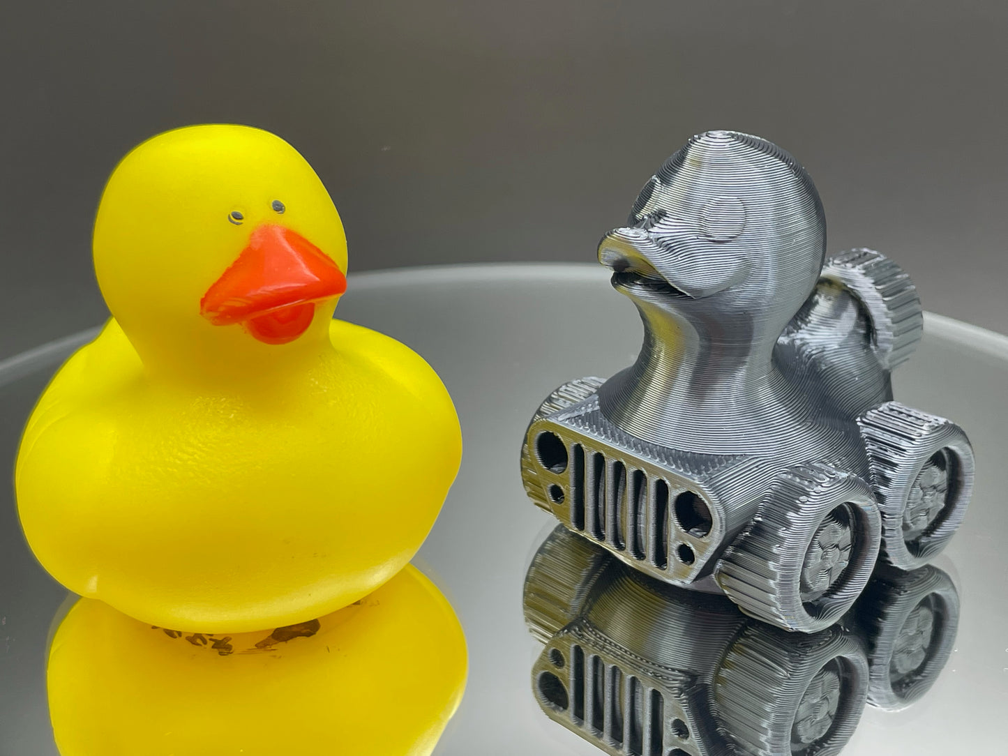 2 Inch Granite Crystal Color 3D Printed 4x4 Ducks for Duck Duck Jeep Ducking