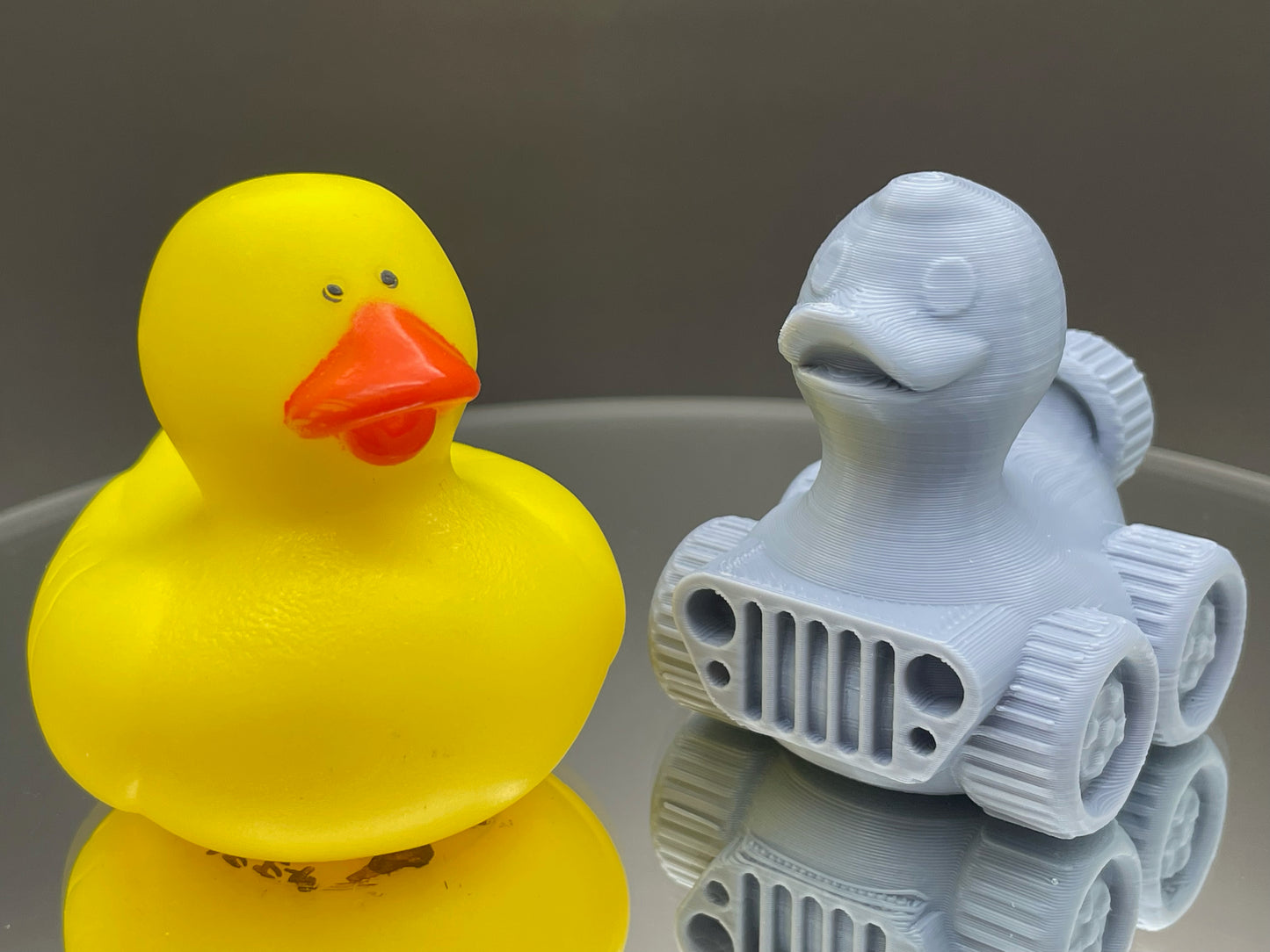 2 Inch Earl Gary Color 3D Printed 4x4 Ducks for Duck Duck Jeep Ducking