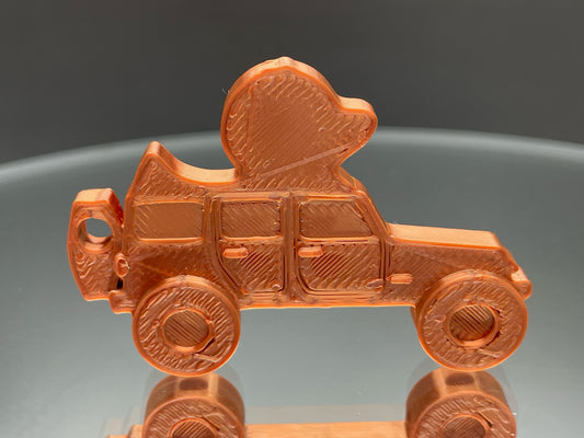 Copper Color Wrangler Style 3D Printed KeyChain Duck for Duck Duck Jeep Fans