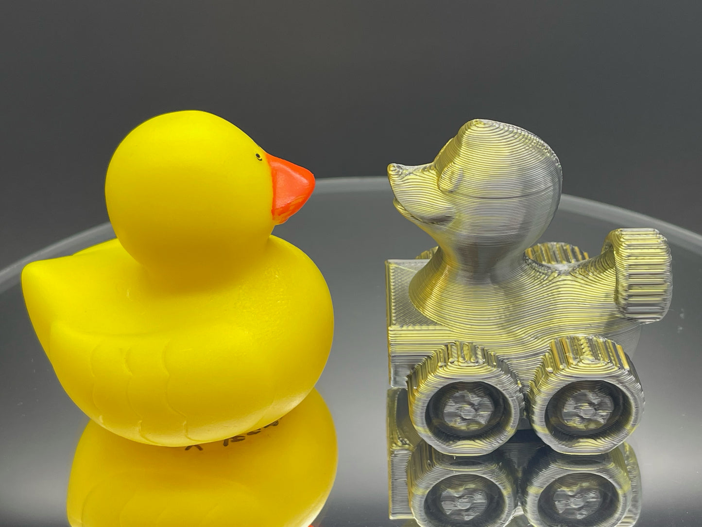 2 Inch Gold Chameleon 3D Printed 4x4 Ducks for Duck Duck Jeep Ducking