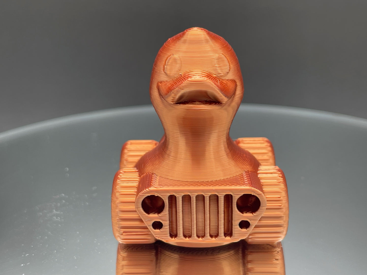 2 Inch Copper Color 3D Printed 4x4 Ducks for Duck Duck Jeep Ducking