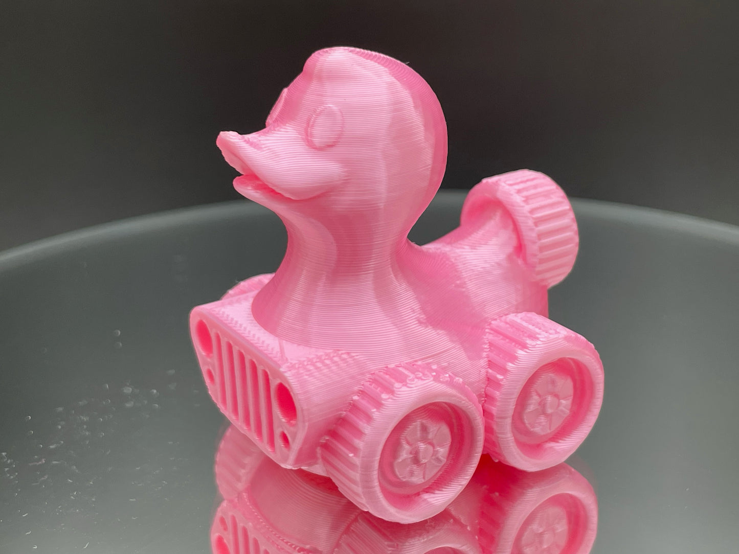 2 Inch Pink 3D Printed 4x4 Ducks for Duck Duck Jeep Ducking