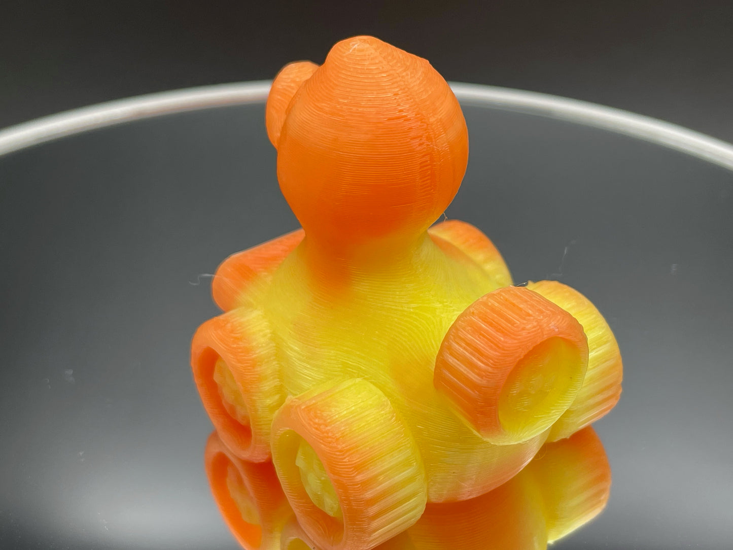 2 Inch Color Changing Orange to Yellow 3D Printed 4x4 Ducks for Duck Duck Jeep Ducking