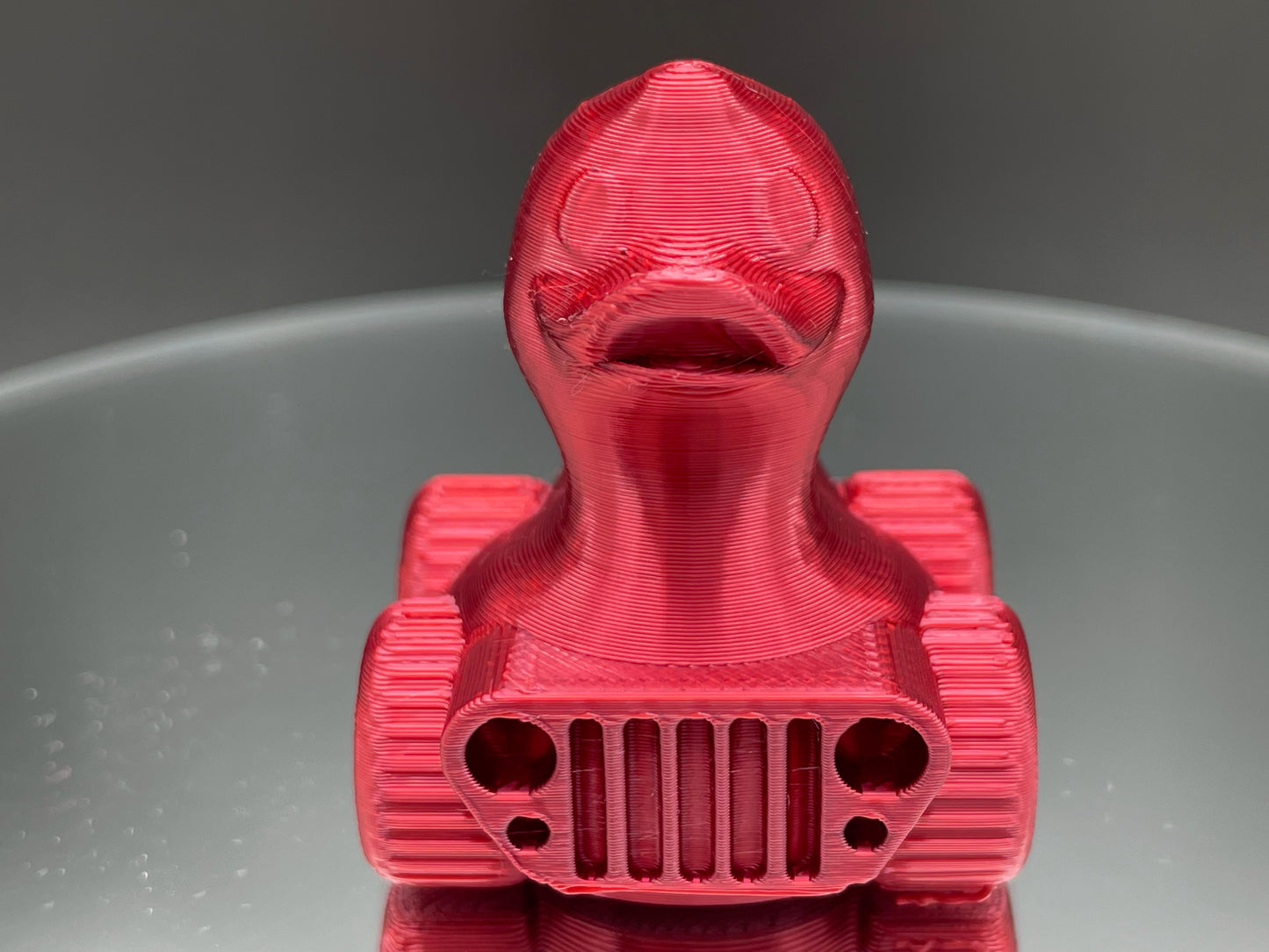 2 Inch Snazzberry Color 3D Printed 4x4 Ducks for Duck Duck Jeep Ducking